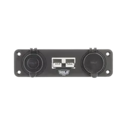 Triple Flush Mount Housing With 50A Plug, Accessory Power Socket & Dual Usb Ports