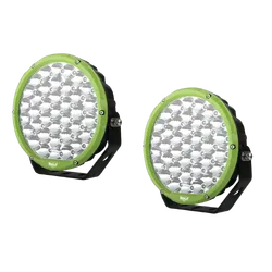 Hulk 4x4 9" Rnd Led Driving Lamp Drivng Beam 9-36V 160W 37 Leds Green