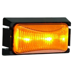 Hulk 4x4 Led Supplmtry Side Marker Lamp Amber 12/24V, Black Base