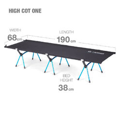HELINOX High Cot One Black with Cyan Blue Frame