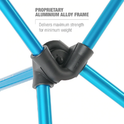 HELINOX Cafe Chair Black with Cyan Blue Frame