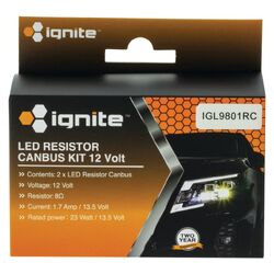 Ignite H1 & H3 Resistor Canbus Kit 12V (Pkt2)