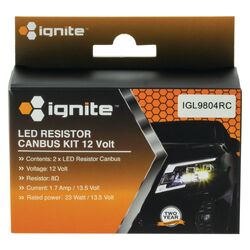 Ignite H4 Resistor Canbus Kit 12V (Pkt2)