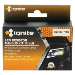 Ignite H7 Resistor Canbus Kit 12V (Pkt2)