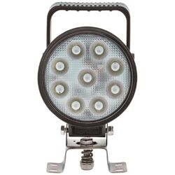 Ignite 5.2" Round Led Work lamp With Handle & Switch, 9-36V, 27W, 9 X Leds, 2,250 Lumens Spot Beam