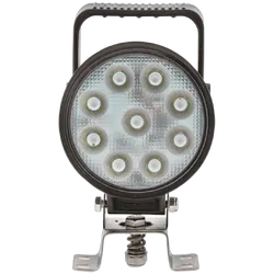 Ignite 5.2" Round Led Work lamp With Handle & Switch, 9-36V, 27W, 9 X Leds, 2,250 Lumens Spot Beam