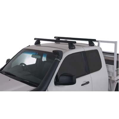 Rhino Rack Heavy Duty 2500 Black 2 Bar Roof Rack For Ford Courier Pe-Ph 4Dr Ute Crew Cab 02/99 To 12/06
