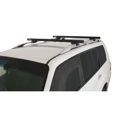 Rhino Rack Heavy Duty Cxb Black 2 Bar Roof Rack For Mitsubishi Pajero Ns-Nx 2Dr 4Wd Swb (With Roof Rails) 11/06 On