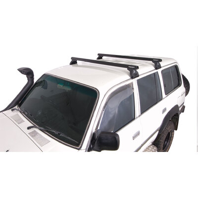 Rhino Rack Heavy Duty Rl110 Black 2 Bar Roof Rack For Mitsubishi L200 2Dr Van 01/84 To 01/86