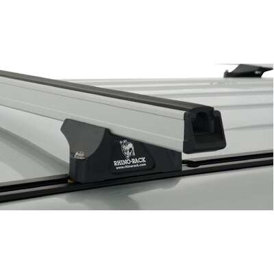Rhino Rack Heavy Duty Rltp Trackmount Silver 2 Bar Roof Rack For Mitsubishi Pajero Ns-Nx 4Dr 4Wd Lwb 11/06 On