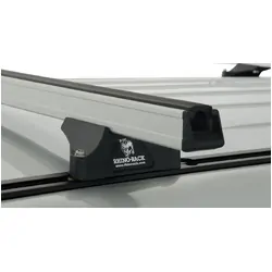 Rhino Rack Heavy Duty Rltp Trackmount Silver 2 Bar Roof Rack For Mitsubishi Pajero Nm - Np 4Dr 4Wd Lwb 05/00 To 10/06