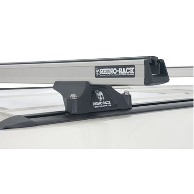 Rhino Rack Heavy Duty Rltp Trackmount Silver 2 Bar Roof Rack For Land Rover Discovery 3 & 4, 5Dr 4Wd 04/05 To 06/17