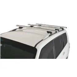 Rhino Rack Heavy Duty Cxb Silver 3 Bar Roof Rack For Mitsubishi Pajero Np 4Dr 4Wd With Roof Rails 11/02 To 10/06