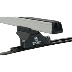 Rhino Rack Heavy Duty Rltp Trackmount Silver 3 Bar Roof Rack For Mitsubishi Pajero Nm - Np 4Dr 4Wd Lwb 05/00 To 10/06