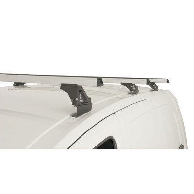 Rhino Rack Heavy Duty Rltf Silver 3 Bar Roof Rack For Peugeot Partner Gen2 2Dr Van 08 To 18