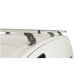 Rhino Rack Heavy Duty Rltf Silver 3 Bar Roof Rack For Peugeot Partner Gen2 2Dr Van 08 To 18