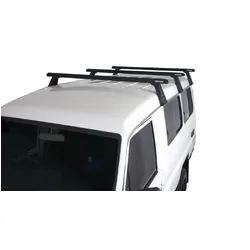 Rhino Rack Heavy Duty Rl210 Black 3 Bar Roof Rack For Mazda E Series 2Dr Van Mwb/Lwb (Mid Roof - Excludes High Top Camper) 02/84 To 07/06