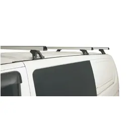 Rhino Rack Heavy Duty Rltf Trackmount Silver 3 Bar Roof Rack For Hyundai Iload 2Dr Van 08 To 21