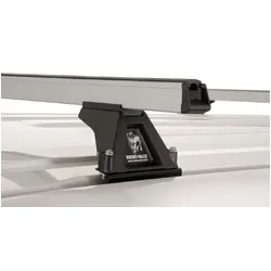 Rhino Rack Heavy Duty Rltf Silver 3 Bar Roof Rack For Volkswagen Caravelle 7H 2Dr Van Swb (Low Roof) 04/08 To 11/15