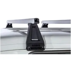 Rhino Rack Heavy Duty Rl210 Silver 3 Bar Roof Rack For Toyota Landcruiser 78 Series 2Dr 4Wd Troop Carrier 03/07 On