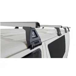 Rhino Rack Heavy Duty Rl150 Silver 4 Bar Roof Rack For Toyota Hiace Gen 5 2Dr Van Lwb 03/05 To 05/19