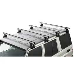 Rhino Rack Heavy Duty Rl150 Silver 4 Bar Roof Rack For Toyota Landcruiser 76 Series 4Dr 4Wd 03/07 On
