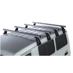 Rhino Rack Heavy Duty Rl210 Silver 4 Bar Roof Rack For Toyota Landcruiser 78 Series 2Dr 4Wd Troop Carrier 03/07 On
