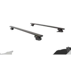 Rhino Rack Vortex Sx Black 2 Bar Roof Rack For Audi Q7 4L 4Dr Suv With Flush Rails 09/06 To 08/15