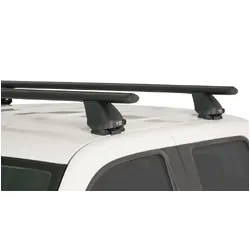 Rhino Rack Vortex 2500 Black 2 Bar Roof Rack For Mazda Bravo 2Dr Ute Freestyle Cab 11/02 To 11/06