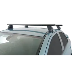 Rhino Rack Vortex 2500 Black 2 Bar Roof Rack For Mitsubishi Evo Cj 4Dr Sedan 07/08 On