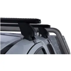 Rhino Rack Vortex 2500 Black 2 Bar Roof Rack For Toyota Hilux Gen 7 2Dr Ute Extra Cab 04/05 To 09/15