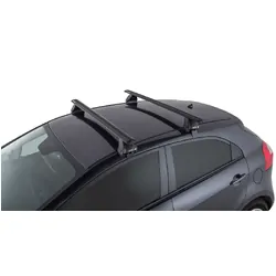 Rhino Rack Vortex 2500 Black 2 Bar Roof Rack For Kia Rio 5Dr Hatch 09/11 To 12/16