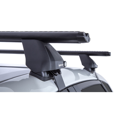 Rhino Rack Vortex 2500 Black 2 Bar Roof Rack For Toyota Corolla Gen 11 5Dr Hatch 10/12 To 07/18