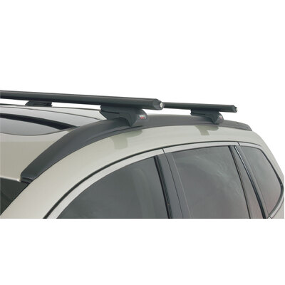 Rhino Rack Vortex Sx Black 2 Bar Roof Rack For Subaru Outback 4Th Gen 4Dr Suv With Roof Rails 09/09 To 08/14