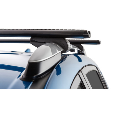 Rhino Rack Vortex Sx Black 2 Bar Roof Rack For Toyota Rav4 Gen 4, Xa40 5Dr Suv With Roof Rails 12/12 To 04/19