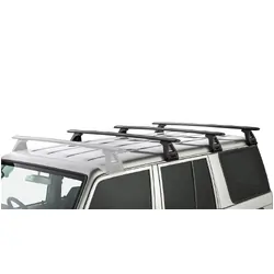 Rhino Rack Vortex Rl150 Black 3 Bar Roof Rack For Toyota Landcruiser 76 Series 4Dr 4Wd 03/07 On