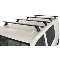 Rhino Rack Vortex Rltf Black 4 Bar Roof Rack For Volkswagen Transporter Crewvan T6 5Dr Van Swb (Standard Roof) 12/15 On