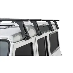 Rhino Rack Vortex Rl210 Black 4 Bar Roof Rack For Land Rover Defender 110 4Dr 4Wd (Incl. Hard Top) 03/93 To 20