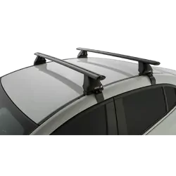 Rhino Rack Vortex 2500 Black 2 Bar Roof Rack For Mazda Mazda 3 Gen 3 Bm/Bn 4Dr Sedan 01/14 To 03/19
