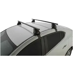 Rhino Rack Euro 2500 Black 2 Bar Roof Rack For Mazda Mazda 3 Gen 3 Bm/Bn 4Dr Sedan 01/14 To 03/19
