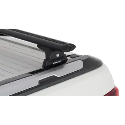 Rhino Rack Vortex Rlt600 Black 2 Bar Roof Rack For Ford Ranger Wildtrak Px/Px2/Px3 4Dr Ute (Roller Shutter Tracks) 06/12 On