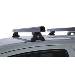 Rhino Rack Heavy Duty Rlt600 Trackmount Black 2 Bar Roof Rack For Toyota Hilux Gen 7 2Dr Ute Extra Cab 04/05 To 09/15