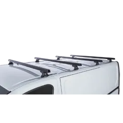 Rhino Rack Heavy Duty Rlt600 Black 4 Bar Roof Rack For Renault Trafic X82 2Dr Van Swb (Low Roof) 05/15 On