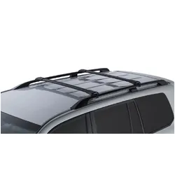 Rhino Rack Vortex Stealthbar Black 2 Bar Roof Rack For Toyota Landcruiser 200 Series 5Dr 4Wd With Roof Rails 07 To 21