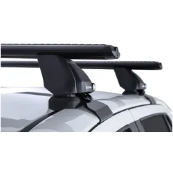Rhino Rack Vortex 2500 Black 2 Bar Roof Rack For Toyota Hilux Gen 8 4Dr Ute Double Cab 10/15 On