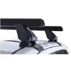 Rhino Rack Heavy Duty 2500 Black 2 Bar Roof Rack For Toyota Hilux Gen 8 4Dr Ute Double Cab 10/15 On