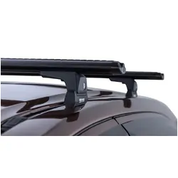 Rhino Rack Vortex Rlt600 Trackmount Black 2 Bar Roof Rack For Isuzu Mu-X Gen1, Ls-T 5Dr Suv With Roof Rails Removed 13 To 21