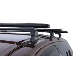 Rhino Rack Vortex Rlt600 Trackmount Black 3 Bar Roof Rack For Isuzu Mu-X Gen1, Ls-T 5Dr Suv With Roof Rails Removed 13 To 21