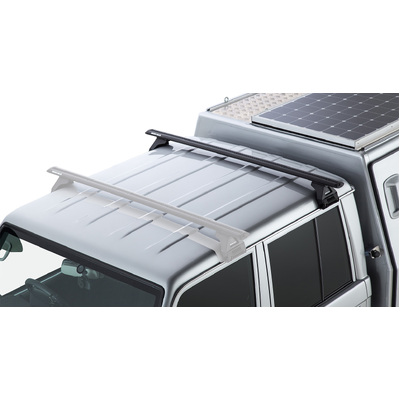 Rhino Rack Vortex Rl110 Black 1 Bar Roof Rack For Toyota Landcruiser 79 Series 4Dr 4Wd Double Cab 03/07 On