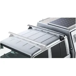 Rhino Rack Heavy Duty Rl110 Silver 1 Bar Roof Rack For Toyota Landcruiser 79 Series 4Dr 4Wd Double Cab 03/07 On